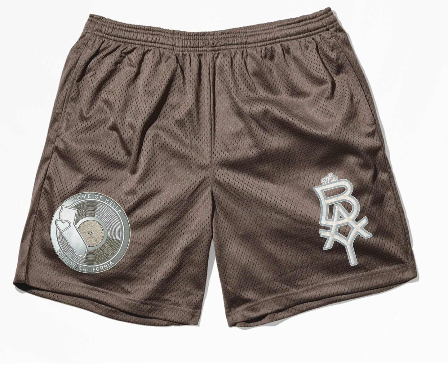 The BAY Heritage Vacation Shorts Deluxe Edition with Classic Record logo patch (Coffee Brown)