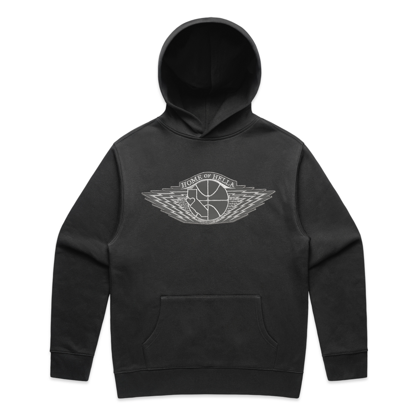 W-RINGS (BASKETBALL VERSION) Reflective Silver Hooded Sweatshirt