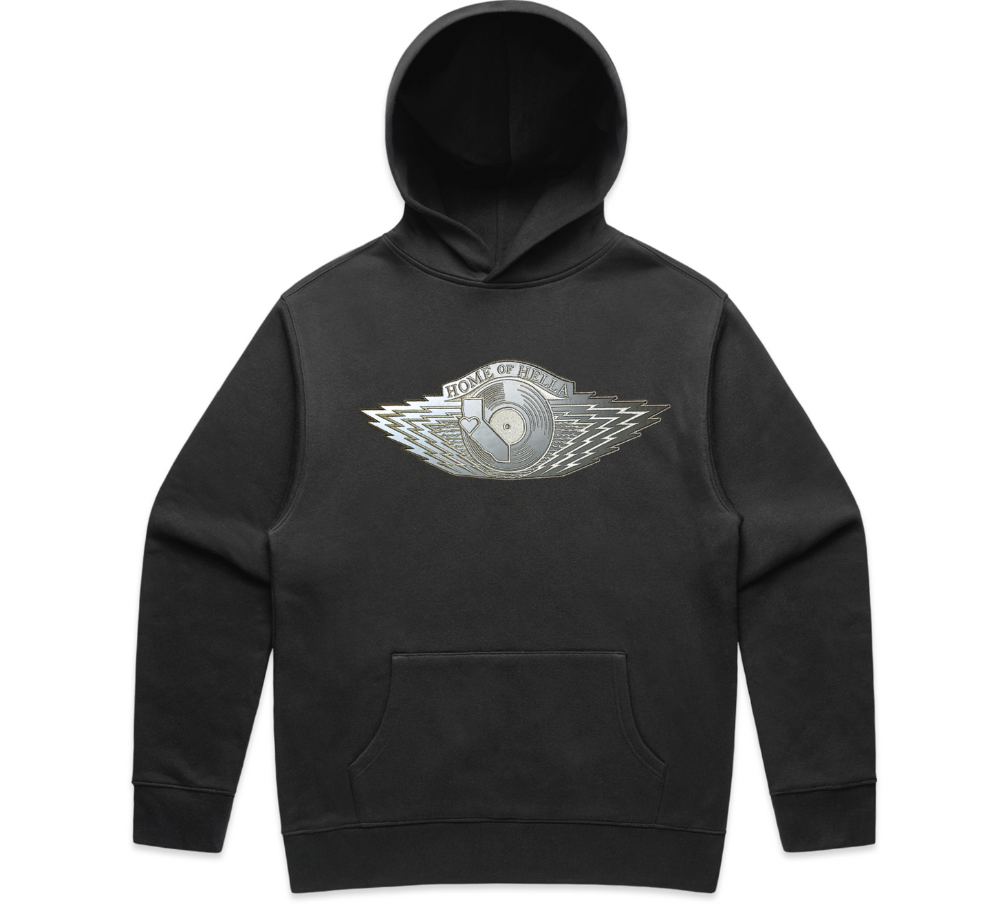 W-RINGS (MUSIC VERSION) Reflective Silver Hooded Sweatshirt