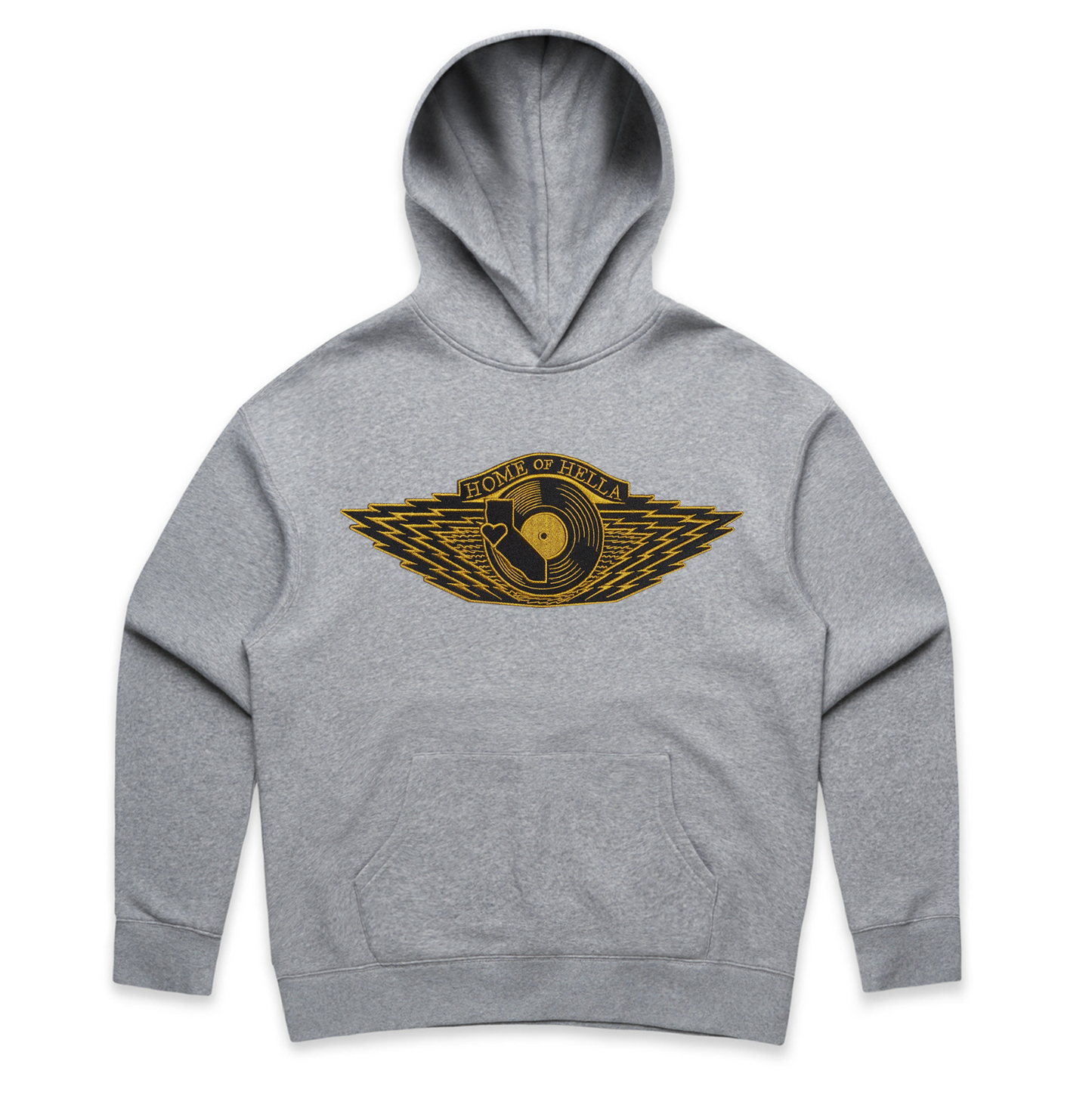 W-RINGS (MUSIC VERSION) Black+Gold Hooded Sweatshirt