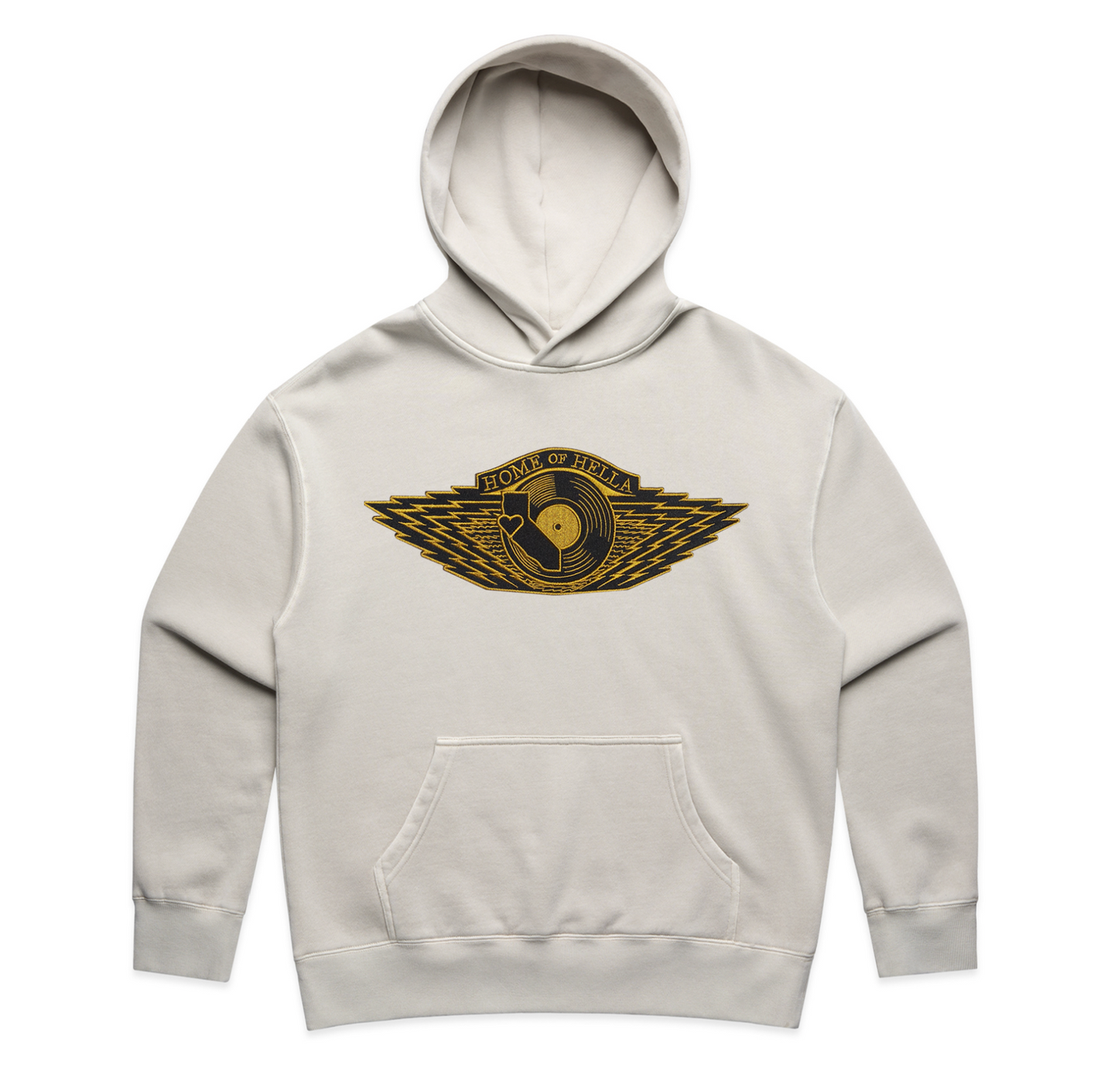 W-RINGS (MUSIC VERSION) Black+Gold Hooded Sweatshirt