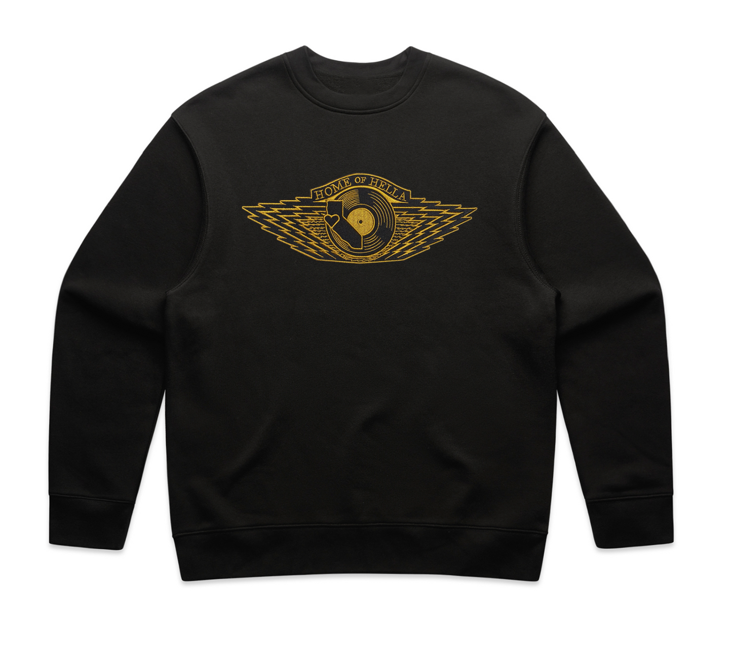 W-RINGS(MUSIC VERSION) Black+Gold Crewneck Sweatshirt