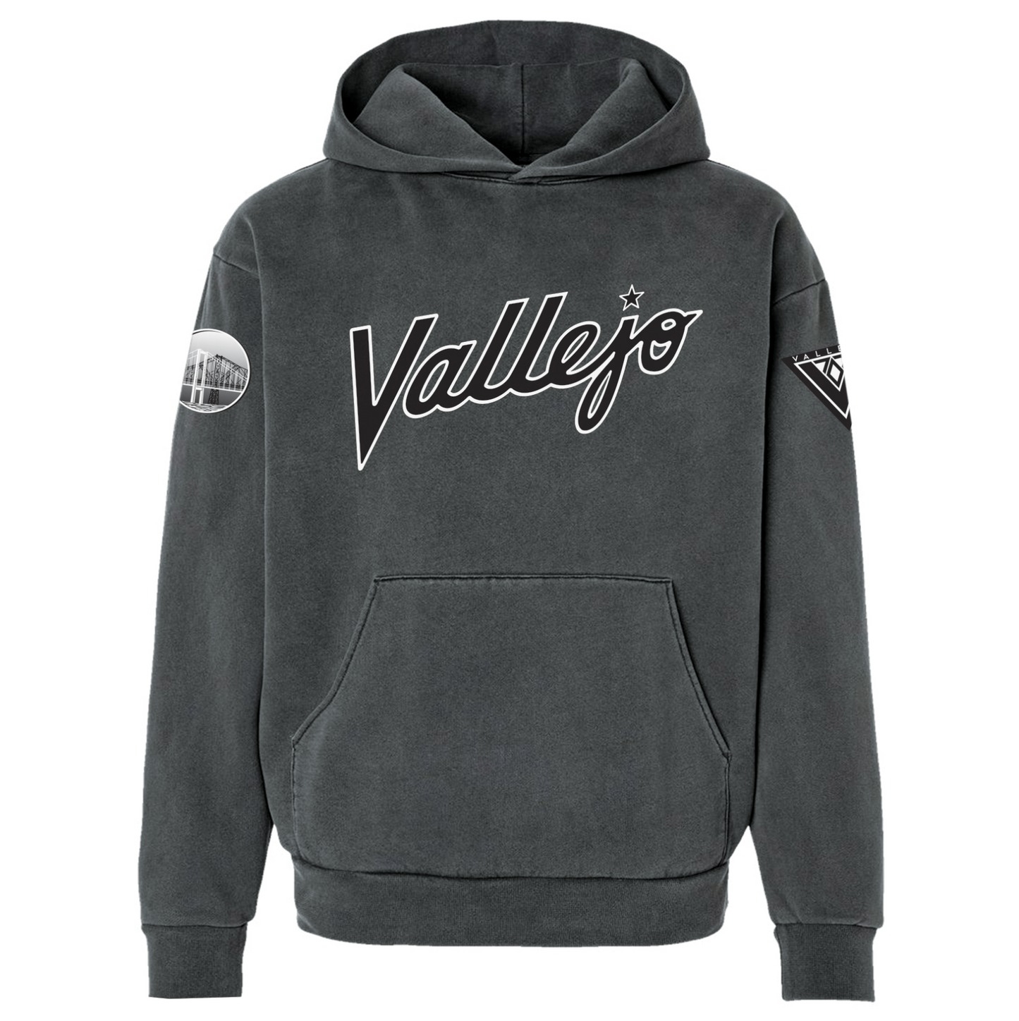 Vallejo Classic Script Hooded Pullover Sweatshirt