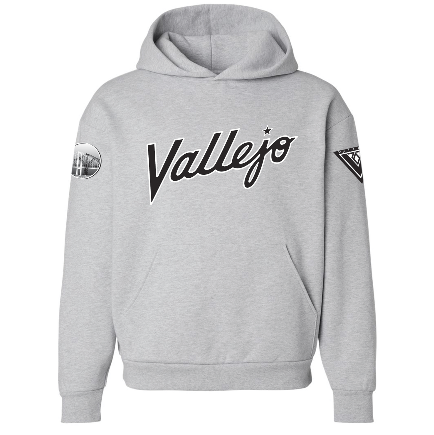 Vallejo Classic Script Hooded Pullover Sweatshirt