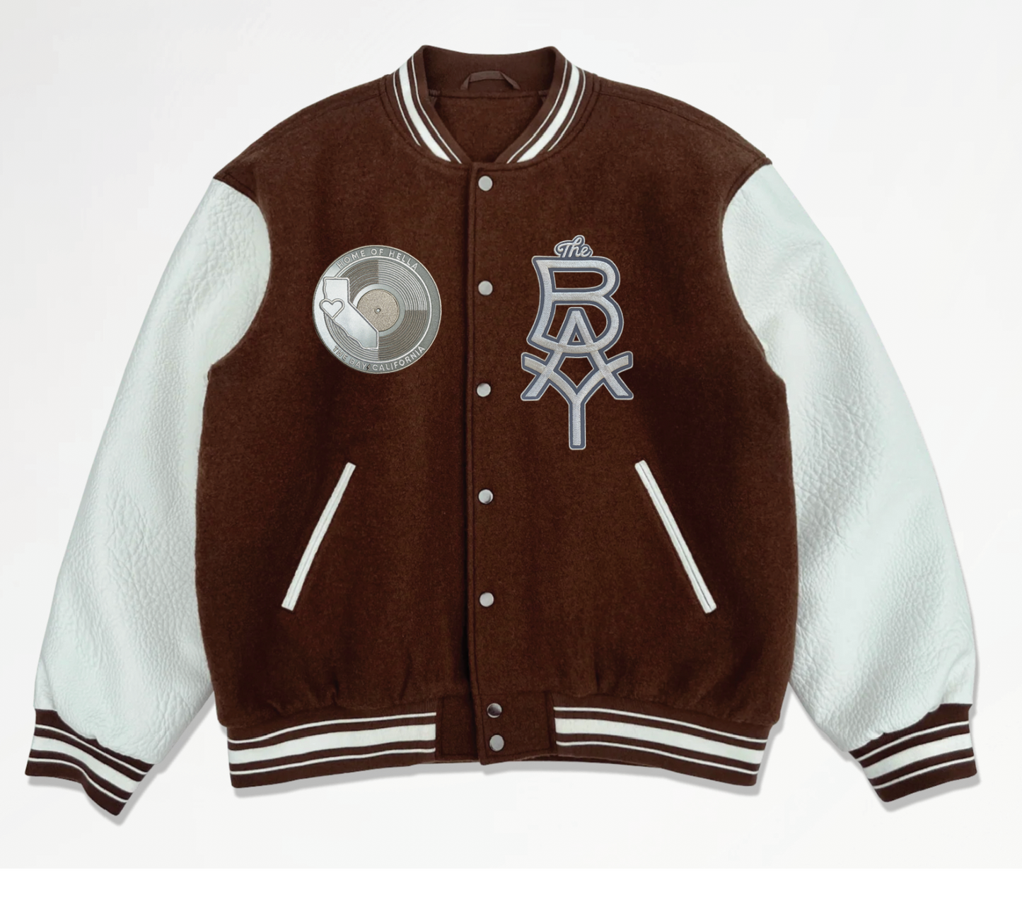 The BAY Heritage Wool & Vegan Leather Letterman Jacket