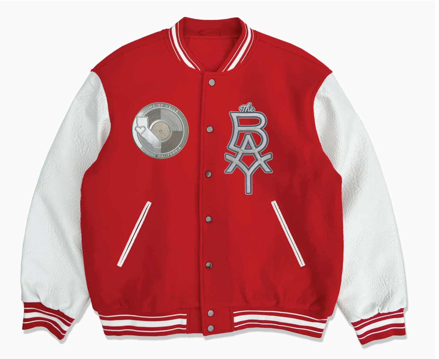 The BAY Heritage Wool & Vegan Leather Letterman Jacket