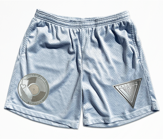 VALLEJO V707 Vacation Shorts Deluxe Edition with Classic Record logo patch (Icy Blue)