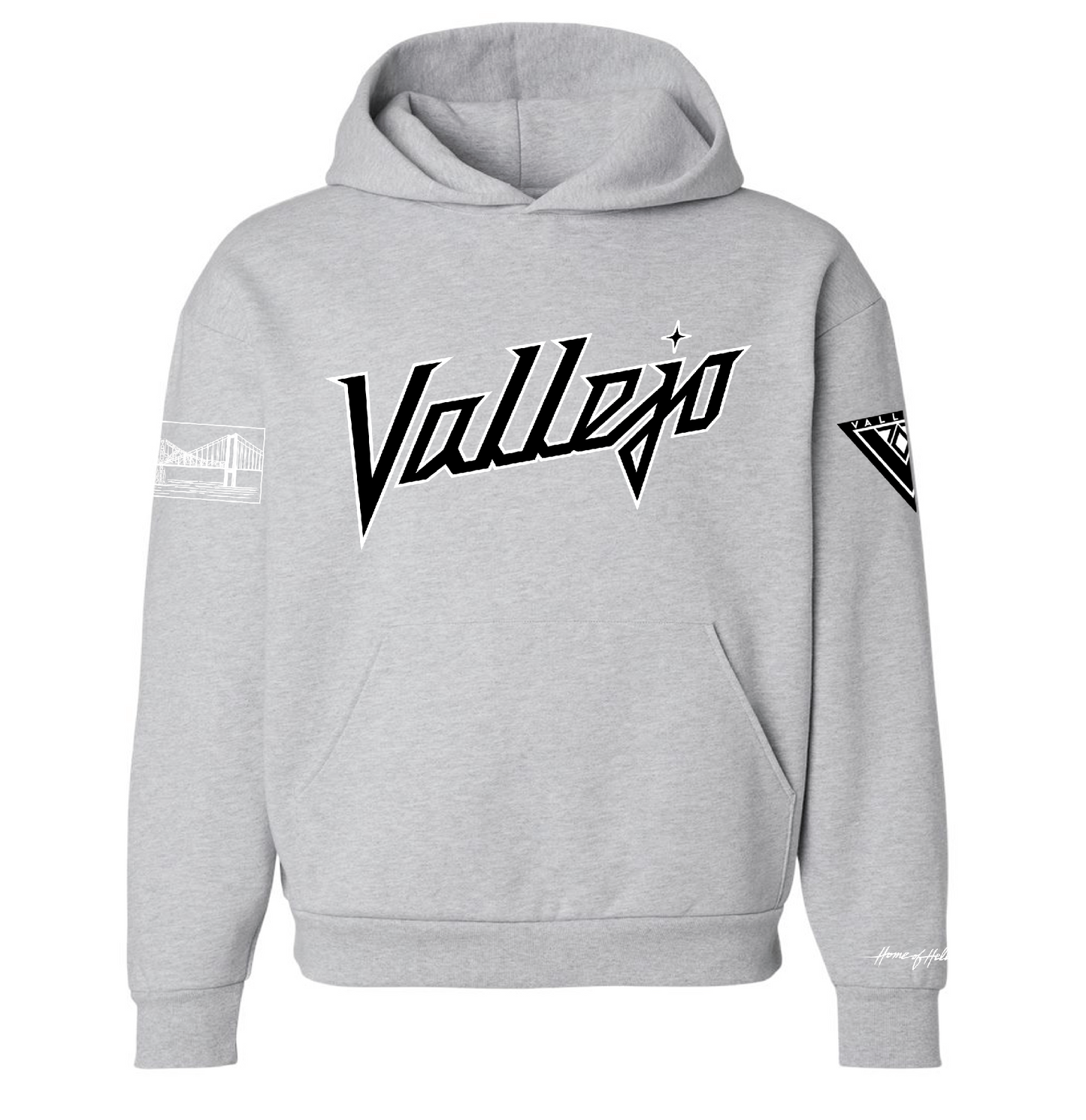 Vallejo Future Script Hooded Pullover Sweatshirt