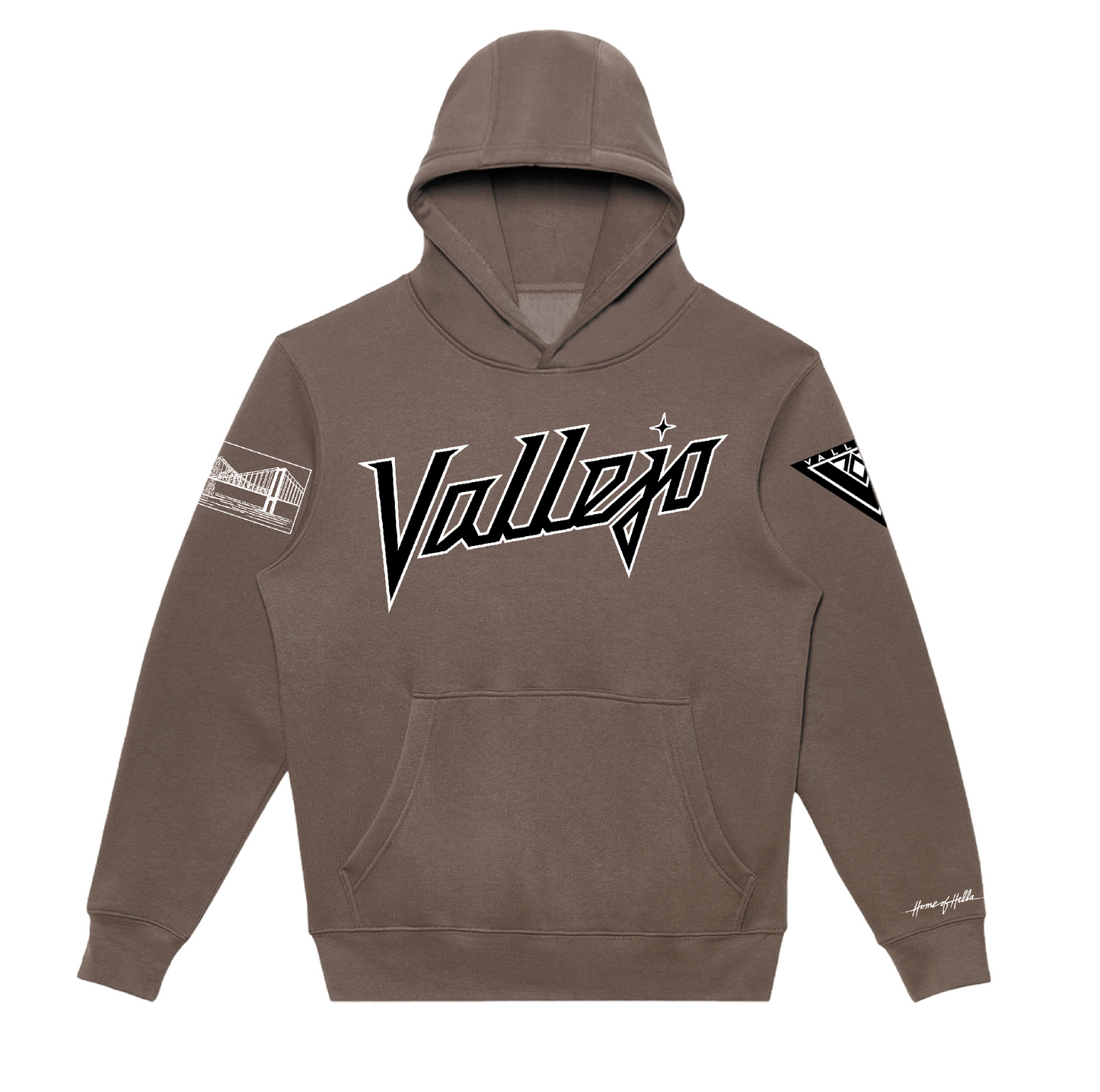 Vallejo Future Script Hooded Pullover Sweatshirt