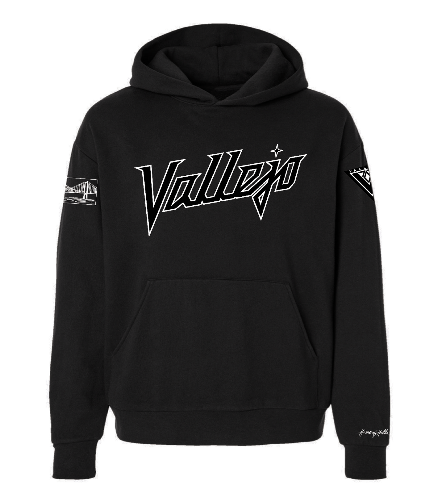 Vallejo Future Script Hooded Pullover Sweatshirt