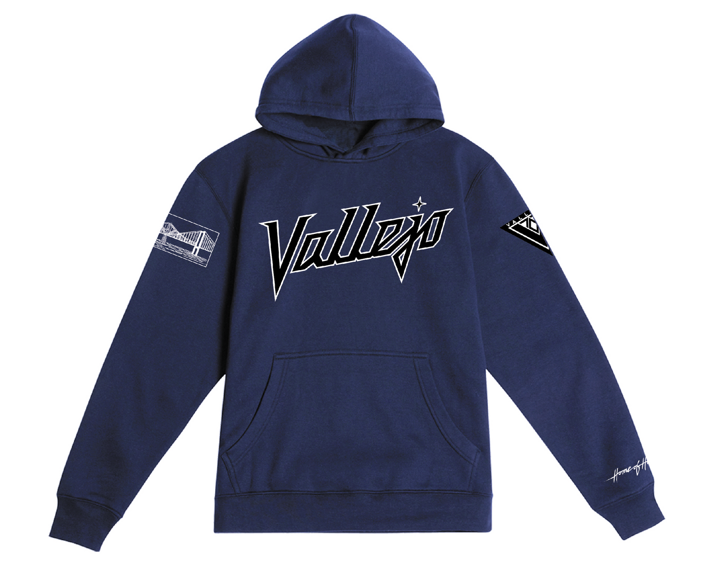 Vallejo Future Script Hooded Pullover Sweatshirt