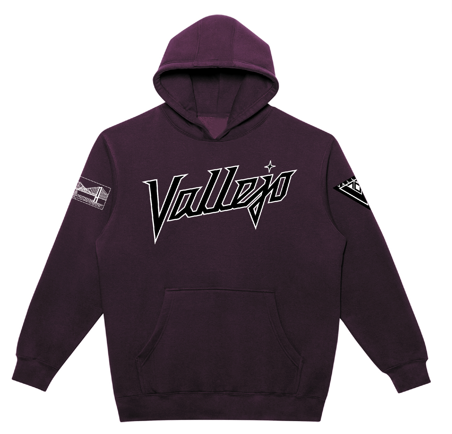 Vallejo Future Script Hooded Pullover Sweatshirt