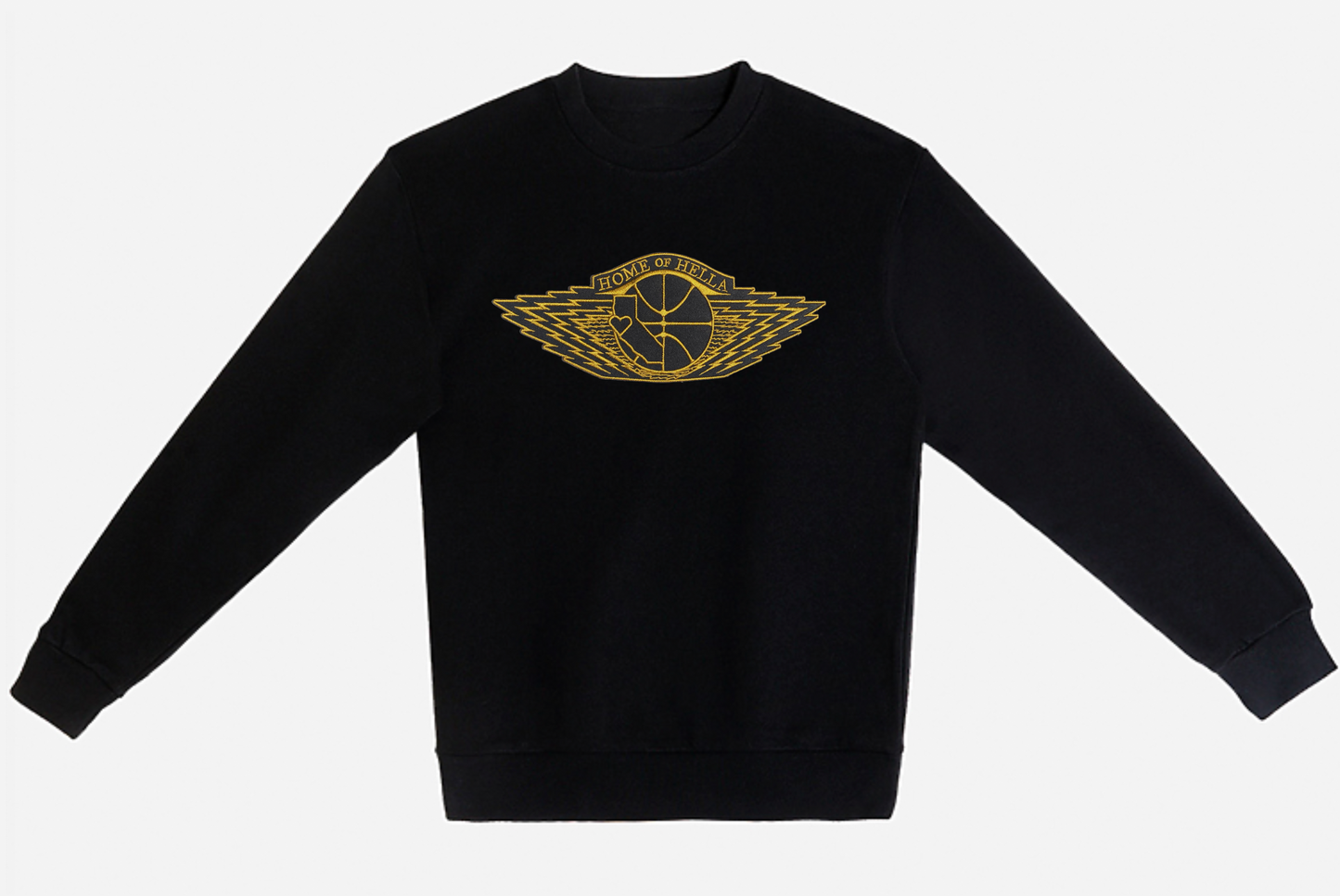 W-RINGS (BASKETBALL VERSION) Black+Gold Crewneck Sweatshirt