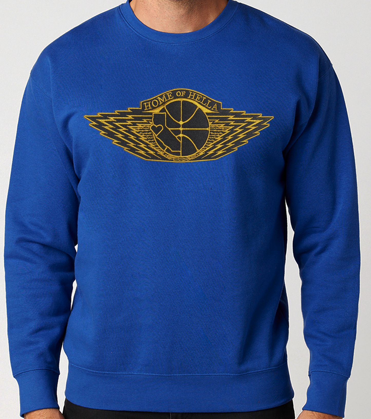 W-RINGS (BASKETBALL VERSION) Black+Gold Crewneck Sweatshirt