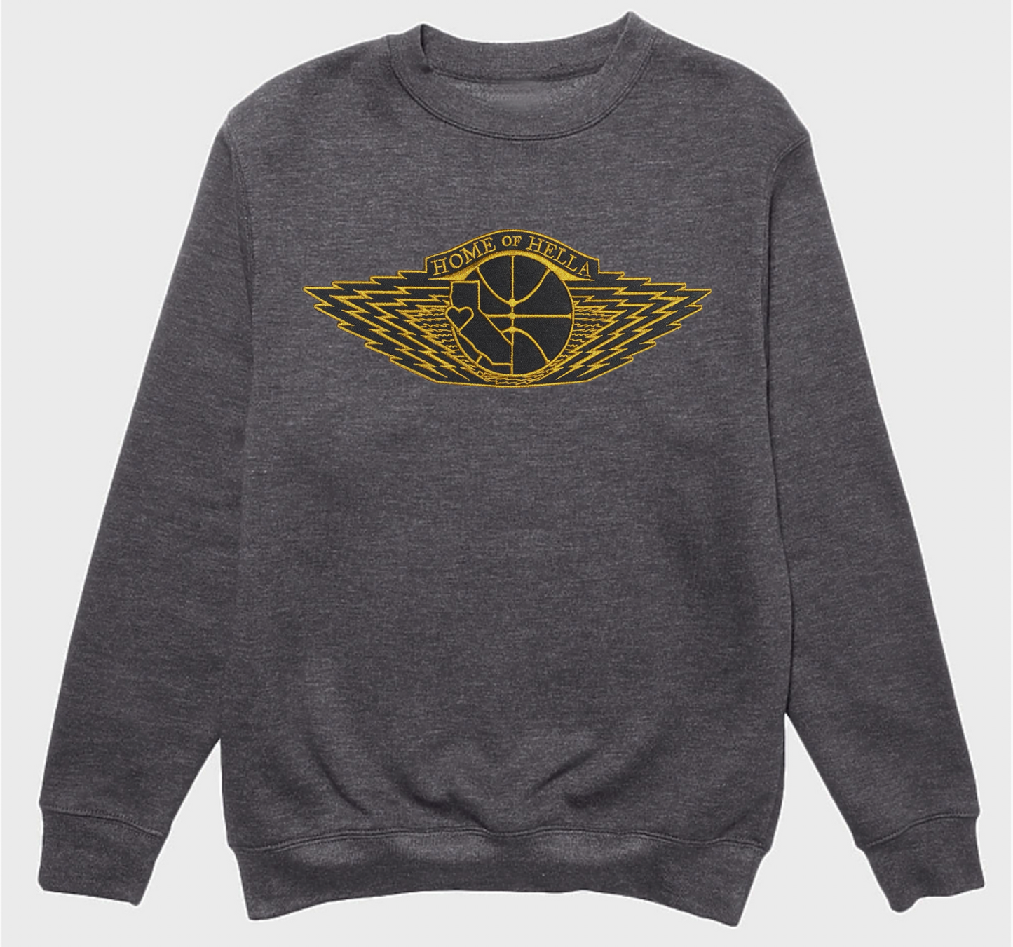 W-RINGS (BASKETBALL VERSION) Black+Gold Crewneck Sweatshirt