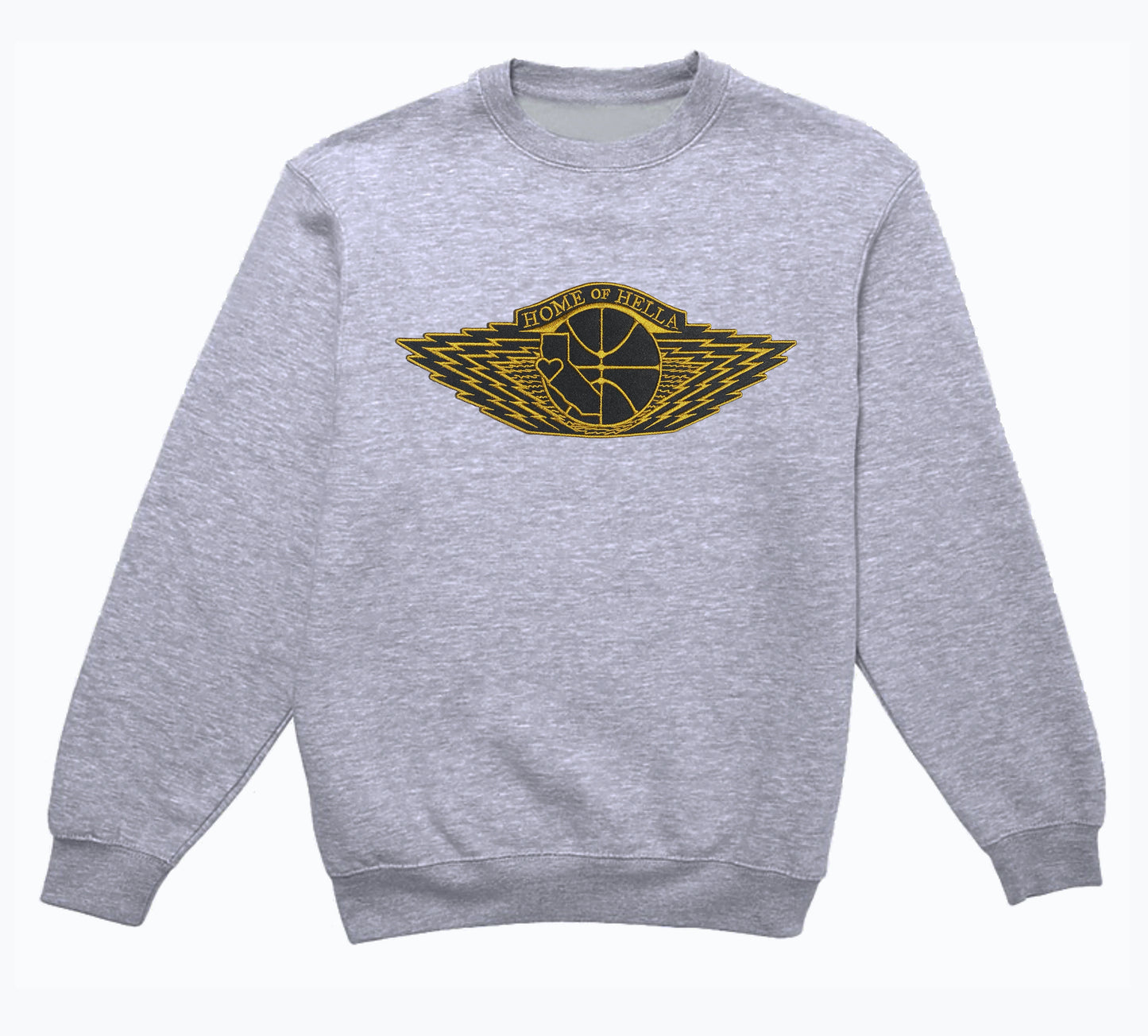 W-RINGS (BASKETBALL VERSION) Black+Gold Crewneck Sweatshirt