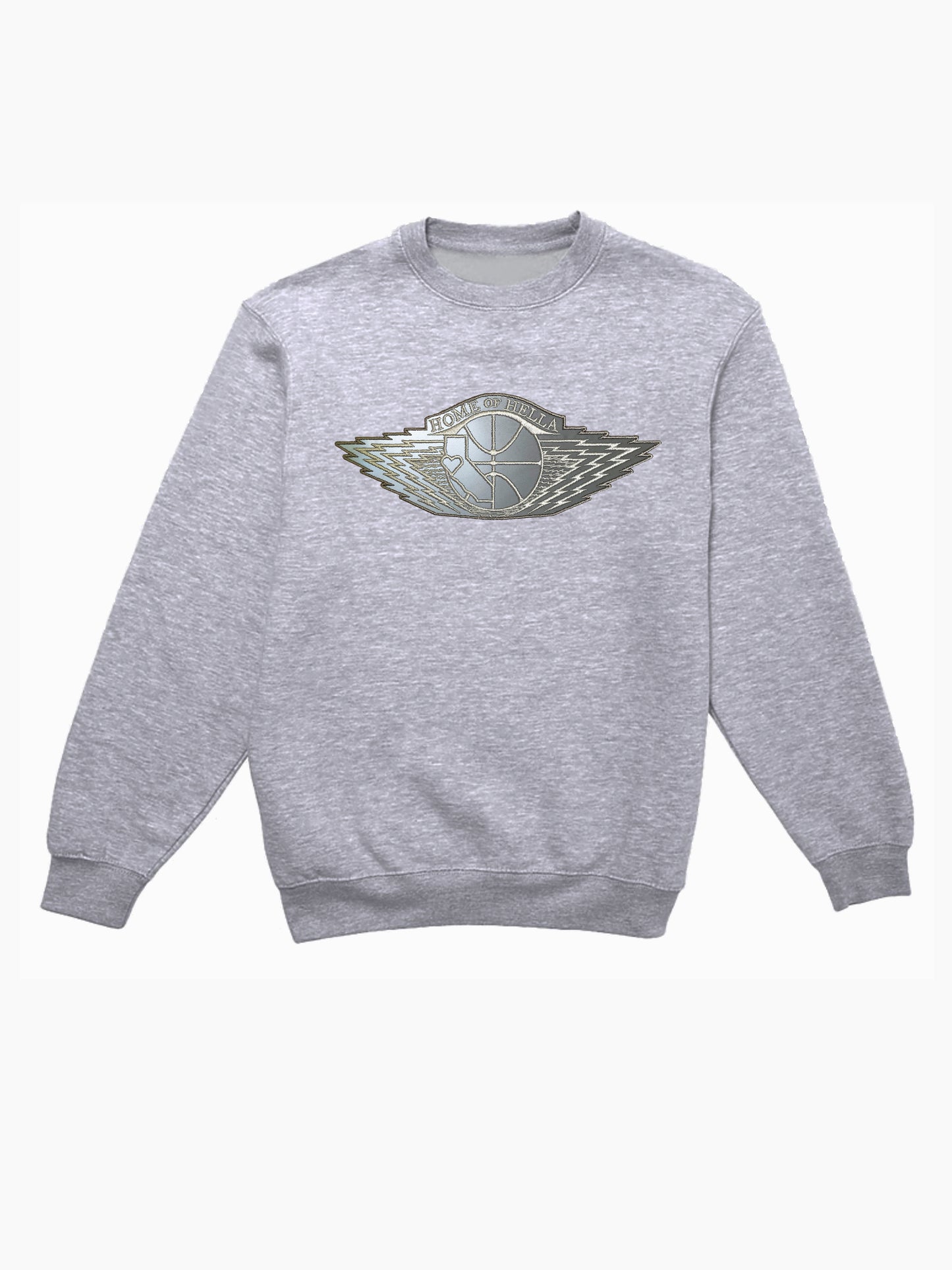 W-RINGS (BASKETBALL VERSION) Reflective Silver Crewneck Sweatshirt