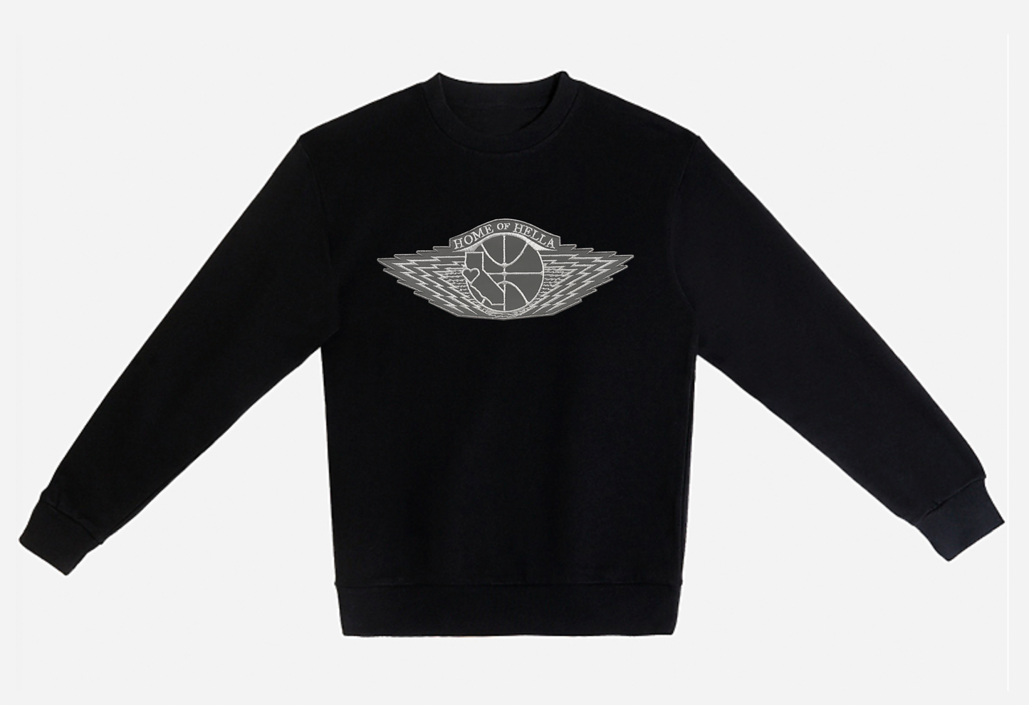 W-RINGS (BASKETBALL VERSION) Reflective Silver Crewneck Sweatshirt