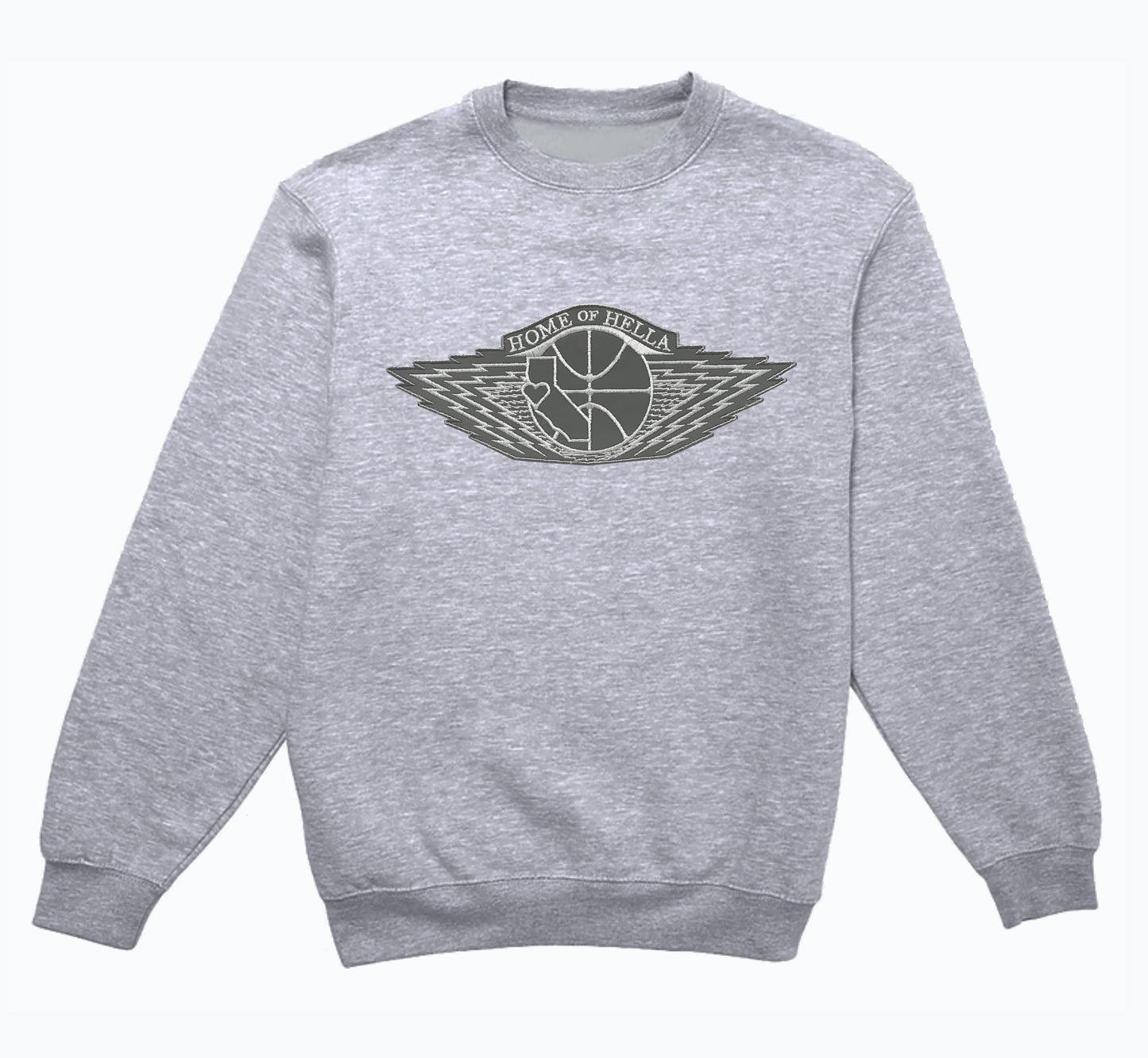 W-RINGS (BASKETBALL VERSION) Reflective Silver Crewneck Sweatshirt